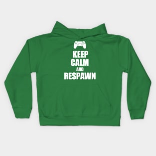 Keep calm and respawn console gamer Kids Hoodie